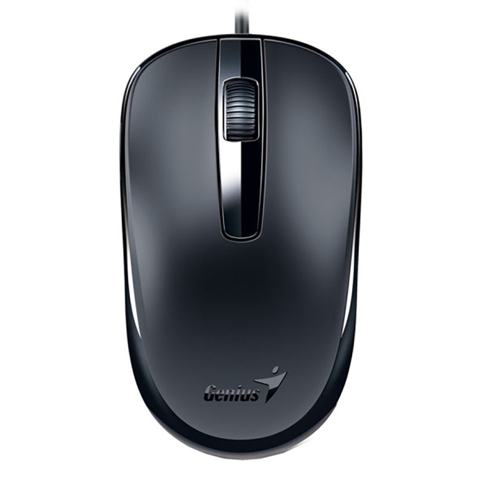 Мышь Genius DX-125 Black [31010106100] черная, оптическая, 1000dpi, 3 кнопки, USB кабель 1.5м, (251026)