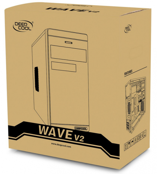 Корпус Deepcool WAVE V2, mATX, без БП, черный