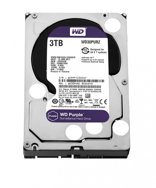 Жесткий диск WD Purple 3TB (WD30PURZ)